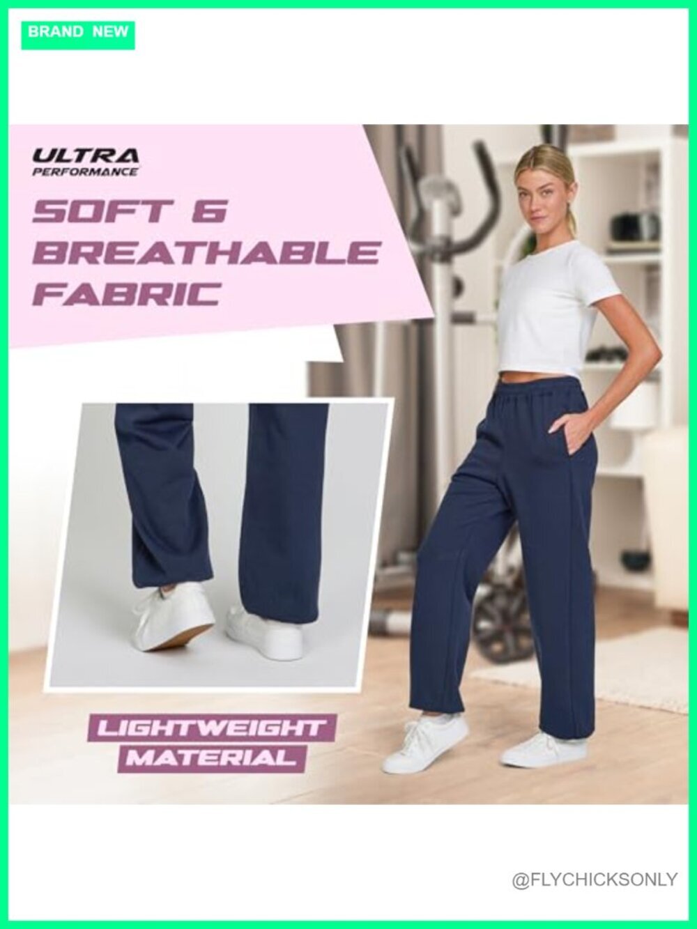 Wide Leg Joggers 3 Pack with Pockets Sweatpants for Women Ultra Soft Fleece - Picture 5 of 7